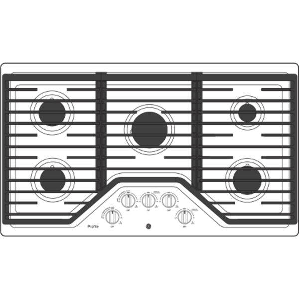 02544be1684d716c0e04a814fd7c6ea57b54d765__85501 GE Profile Series 36" Built-In Gas Cooktop PGP7036DLBB - Image 2