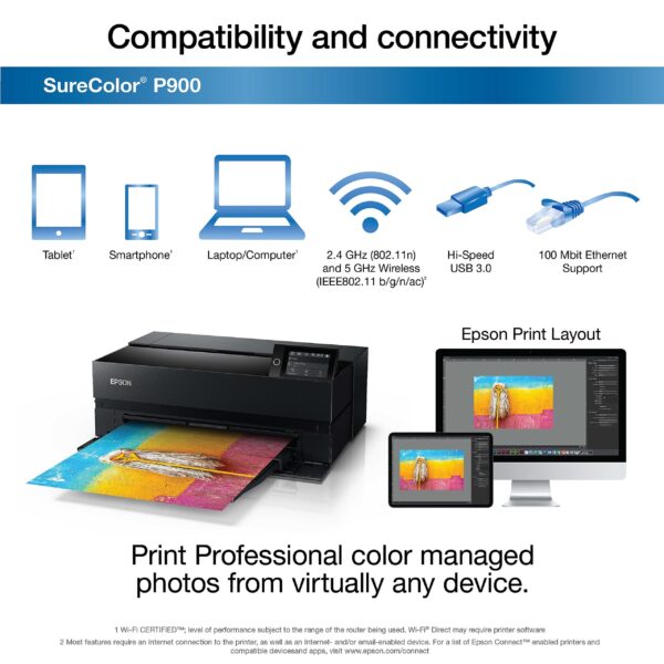1016 Epson SureColor P900 17" Inkjet Printer - Image 3