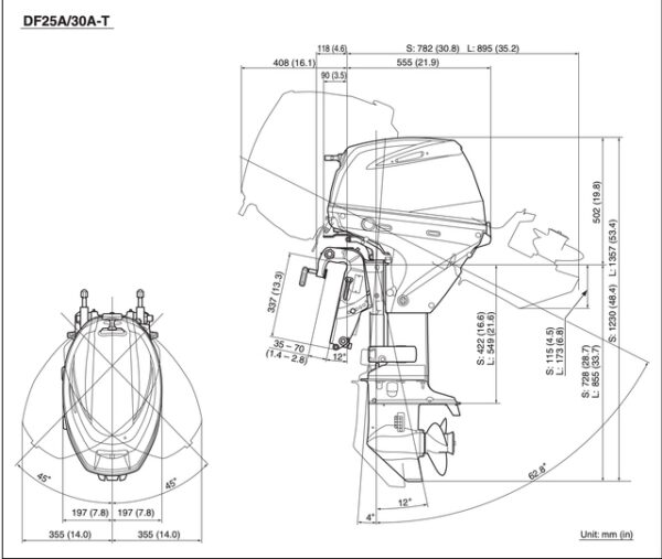 1052 Suzuki 30 HP Outboard Motor DF30ATLW5 - Image 3