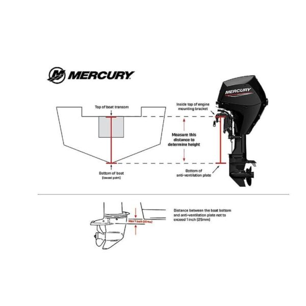 1073 Mercury 4HP Tiller FourStroke Outboard Motor - Image 2