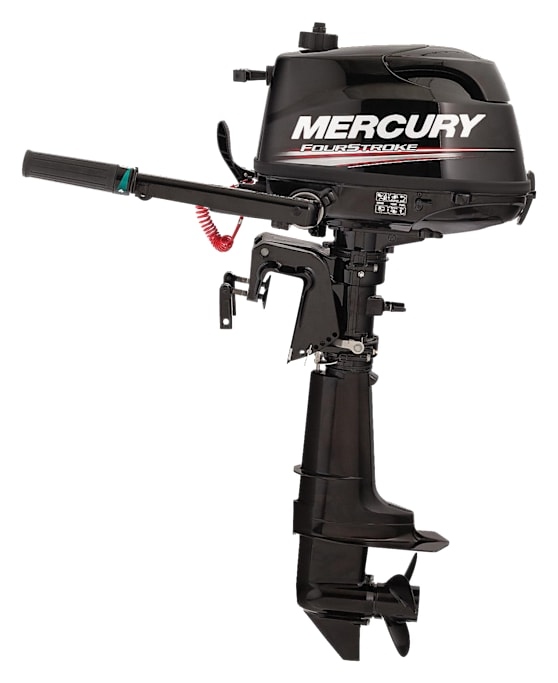 1112 Mercury 5hp Tiller FourStroke Outboard Motor - 15" Shaft, Manual Tilt/Trim, Manual Start - Image 1