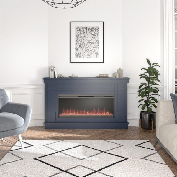 127 Novogratz Waverly Wide Mantel Electric Fireplace - Image 3