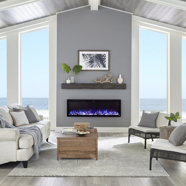 132 Touchstone Sideline Elite Smart 60" WiFi-Enabled Recessed Electric Fireplace - Image 2