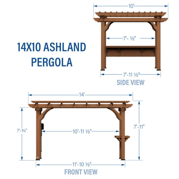 14x10-Stratford-Steel-Pergola-Diagram_703d6c0b-34f4-46b8-b67f-54c41ac75813 Backyard Discovery Ashland Pergola - Image 4