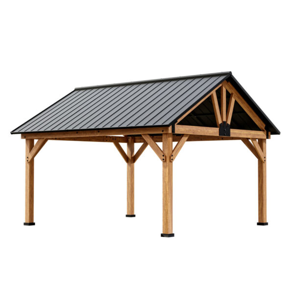 15+Ft.+W+x+13+Ft.+D+Solid+Wood+Hardtop+Patio+Gazebo-66777535 (1) JOYSIDE 15 ft. x 13 ft. Solid Cedar Wood Outdoor Patio Hardtop Gazebo - Image 6