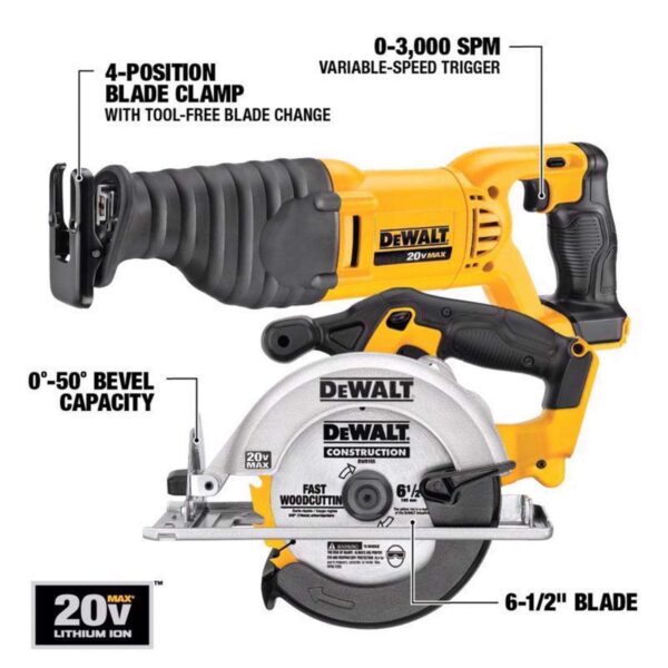 160f7da9-286f-458f-afed-f8aada90e2b8 20-Volt MAX Lithium-Ion Cordless 7-Tool Combo Kit with 2.0 Ah Battery, 5.0 Ah Battery and Charger - Image 3
