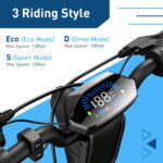 Hiboy X300 Electric Scooter, 700W Peak Motor, 12" Pneumatic Tires, 23 Mph & 38 Miles Range, Folding Commuter Electric Scooter for Adults - Image 5