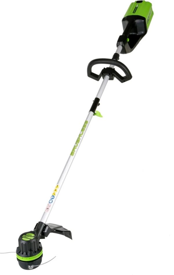 195 Greenworks 80V 21” Lawn Mower, 13” String Trimmer, and 730 Leaf Blower - Image 2