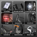 Ridstar Electric Bike for Adults 1500w 33mph,48v 20ah Electric Bicycle,20" Fat Tire,7-Speed Mountain Bike Ul2849 - Image 5
