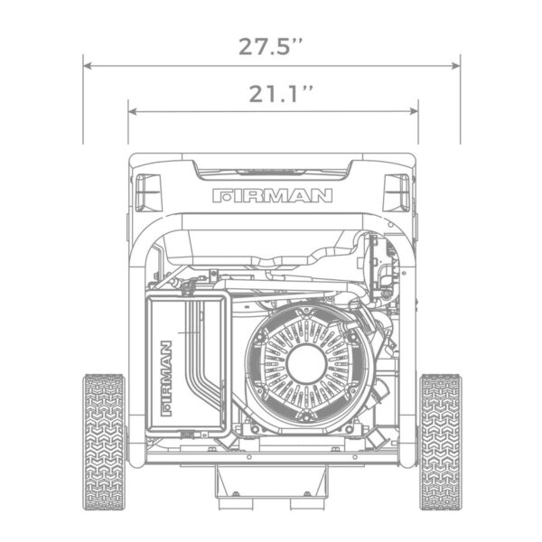 1f5fca77-cf45-4e46-8110-a3d9f631e805 Generator 8000W/ 10,000W Tri Fuel Electric Start 120V/240V with Wheel Kit - Image 4