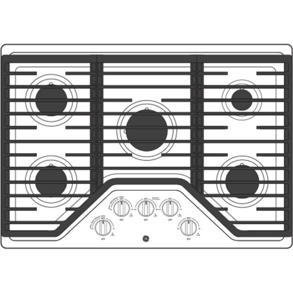 1fc0ab5865e648b026a5e3f4ff631f4fe75ef55a__72342 GE 30" Built-In Gas Cooktop JGP5030DLBB - Image 3