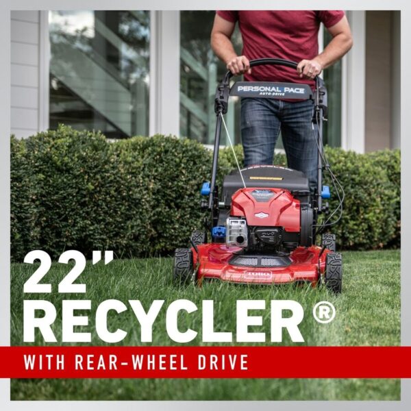 215 Toro 22" Electric-Start Recycler Personal Pace Self-Propelled Gas Lawn Mower - Image 4