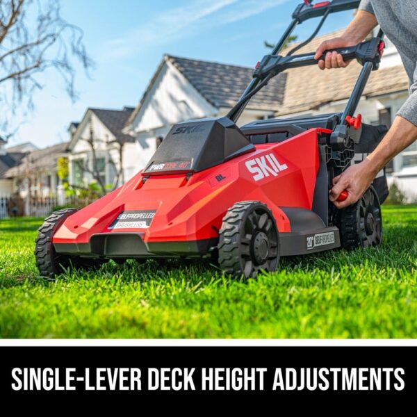 234 Skil PWR CORE 40-volt, 20-in Self-Propelled Battery Walk Mower with (1) 6 Ah Battery Included | SM4910C-11 - Image 7