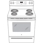 GE 30" Freestanding Electric Range JB256DMBB - Image 8