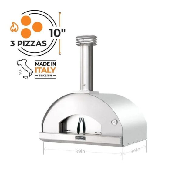 2afa18e5db38d016451f5faf1d2a2fde Fontana Forni Mangiafuoco Wood-Fired Pizza Oven - Stainless - FTMF-S - Image 10