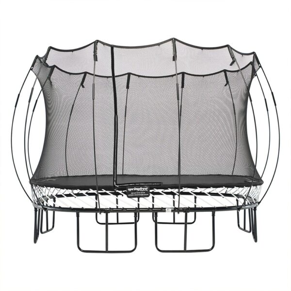 318 Springfree Kids 11 ft. Outdoor Large Square Trampoline with Enclosure - Image 1