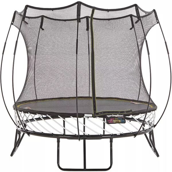 343 Springfree Trampoline 8' Compact Round Trampoline with Safety Enclosure - Image 1