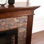 Unbranded Null Ithaca 60 In. W Simulated Stone Electric Fireplace - Image 3