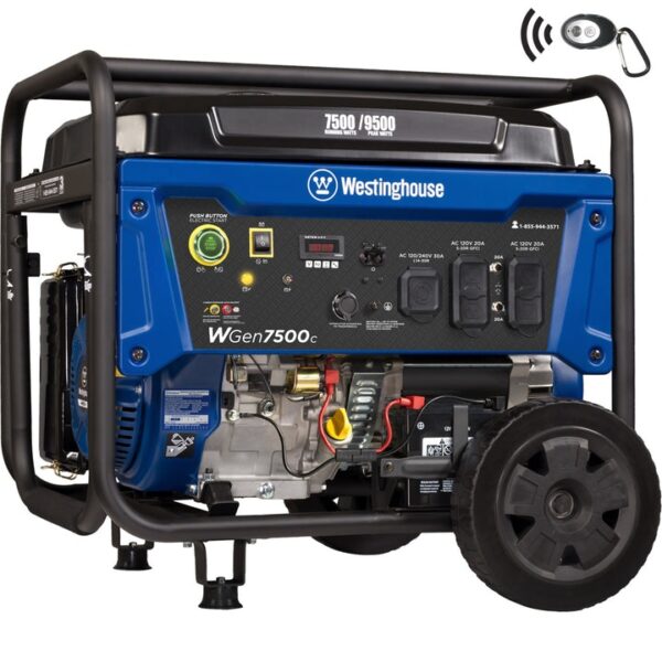 406 Westinghouse WGen7500c 9500 Peak Watt Portable Generator - Image 1