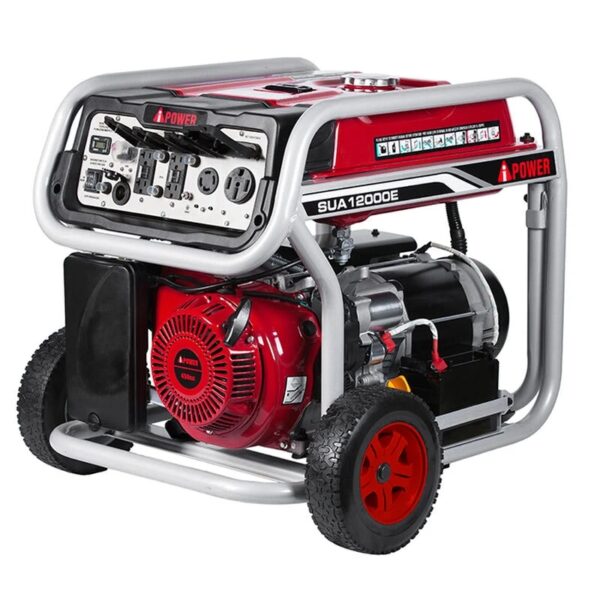 4298a730-75a8-440c-953b-6299cfa88db4 A-iPower 12000 Watt Portable Gas Powered Generator with Electric Start and Wheel Kit - Image 1