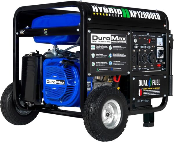 461 DuroMax XP12000EH 12,000 Watt Dual Fuel Portable Generator - Image 1