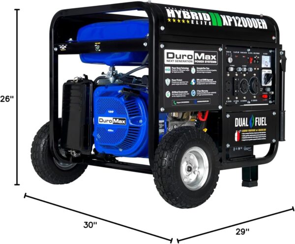 465 DuroMax XP12000EH 12,000 Watt Dual Fuel Portable Generator - Image 4