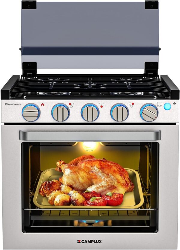 479 Camplux 21 Inches RV Stove Gas Range Oven 3 Burners Cooktop - Image 1