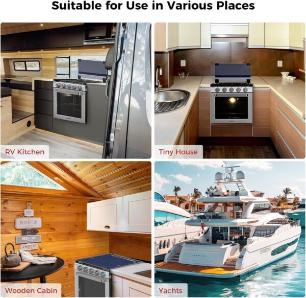 484 Camplux 21 Inches RV Stove Gas Range Oven 3 Burners Cooktop - Image 6