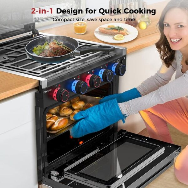 487 CAMPLUX 2-in-1 RV Propane Oven Stove - Image 2