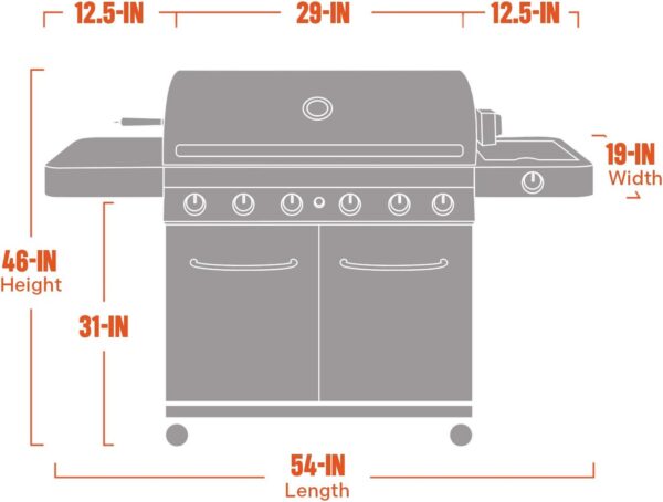 51B-Yy7MSSL._AC_SL1500_ Monument Grills 6-Burner Propane Gas Grill 77352 - Image 6