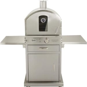 Summerset 'The Oven' Outdoor Freestanding Large Capacity Gas Oven with Pizza Stone, Smoker Box and Mobile Cart, 304 Stainless Steel Construction, Natural Gas