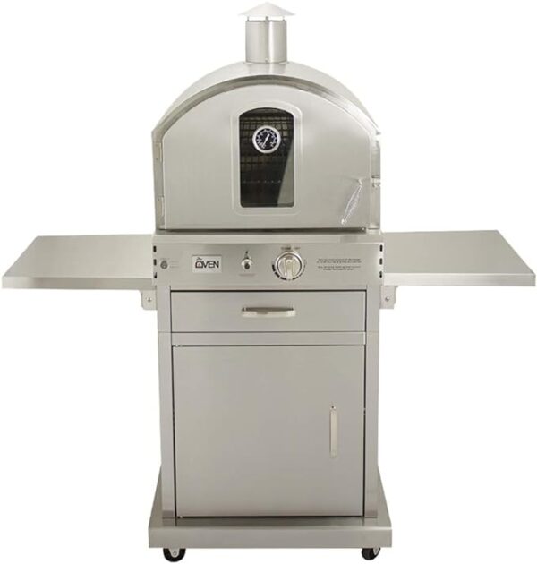 51PATDz6NdL._AC_SX679_ Summerset 'The Oven' Outdoor Freestanding Large Capacity Gas Oven with Pizza Stone, Smoker Box and Mobile Cart, 304 Stainless Steel Construction, Natural Gas - Image 1