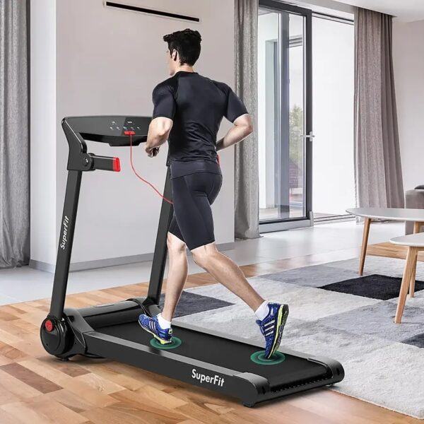 537 Costway SuperFit 3HP Folding Electric Treadmill Running Machine w/ Speaker - Image 5