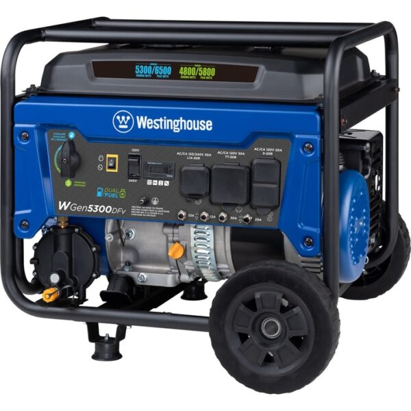 537 Westinghouse WGen5300DFv Dual Fuel Portable Generator - Image 4