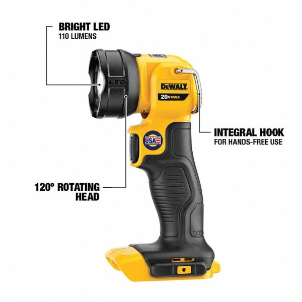 54JK23_3 DEWALT Cordless Tool Combination Kit: 6 Tools, 20 V DC Volt, Battery Included, 20V MAX* XR®, 31AC52 - Image 5