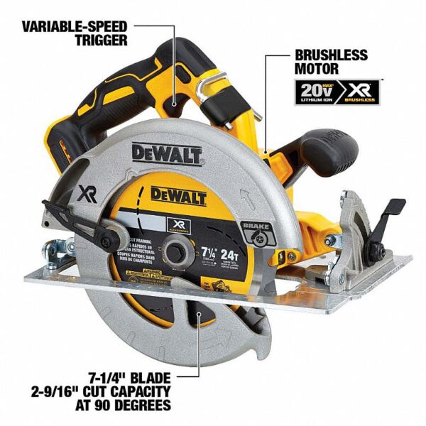 54JK23_6 DEWALT Cordless Tool Combination Kit: 6 Tools, 20 V DC Volt, Battery Included, 20V MAX* XR®, 31AC52 - Image 2