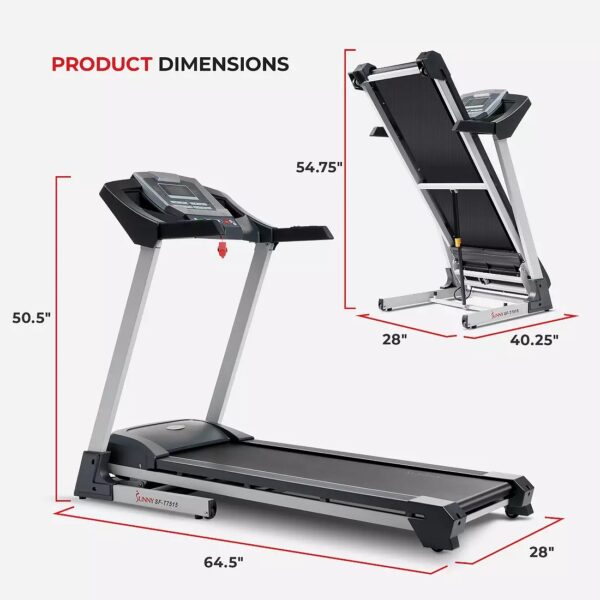 574 Sunny Health & Fitness Smart Treadmill SF-T7515 - Image 6