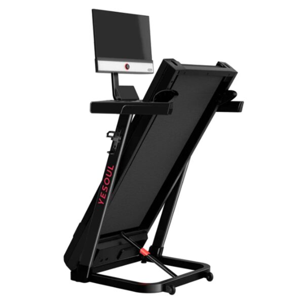 578 Yesoul T1M Plus Smart Folding Treadmill with 21.5 inch Touchscreen, Brushless Quiet Motor, 3-Level Incline, 9 Mph, App Sync & Space-Saving Design for - Image 4