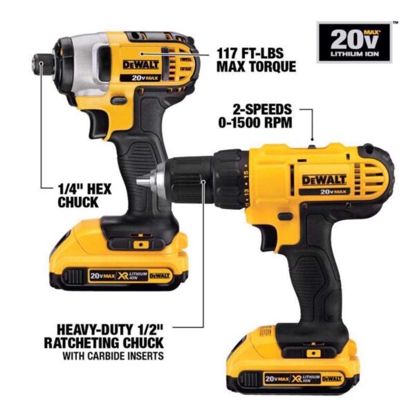 5e670fbb-8615-4a1b-bfad-25908f5d1597 20-Volt MAX Lithium-Ion Cordless 7-Tool Combo Kit with 2.0 Ah Battery, 5.0 Ah Battery and Charger - Image 2