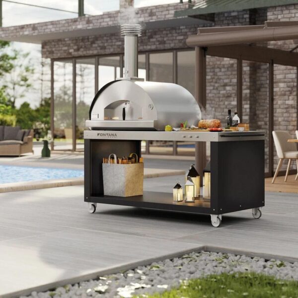 612181f09fd3a59c67bb712b7f80216b Fontana Forni Mangiafuoco Wood-Fired Pizza Oven - Stainless - FTMF-S - Image 2