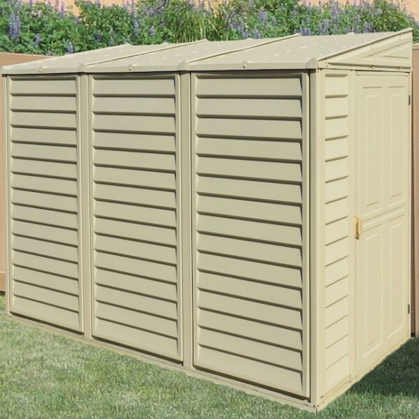 61253318 DuraMax Building Products 4-ft x 8-ft Sidemate Off-white Lean-to Vinyl Storage Shed - Image 7