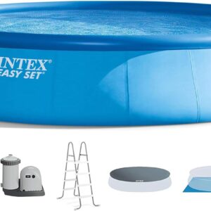Intex 18' x 48" Inflatable Above Ground Swimming Pool with Ladder, Pump