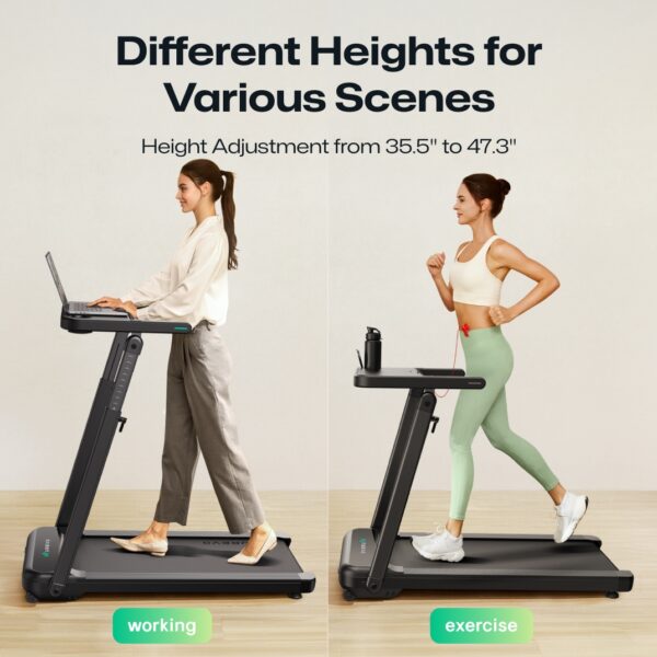 616 Urevo Foldi 3S Treadmill with Adjustable Desk - Image 4