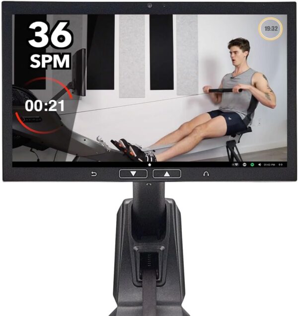61DXuWDJ4SL._AC_SL1200_ Aviron Strong Series Rower: 22" HD Touchscreen, Dual Air & Magnetic Resistance up to 100 lbs. Game-Based Workouts, Streaming, Compact Design - Image 2