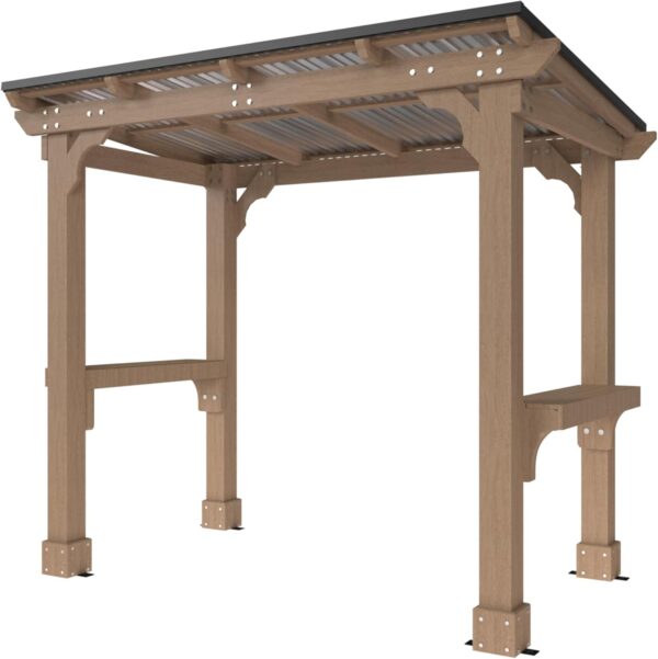 61EKzf-esYL._AC_SL1500_ Veikous D Wooden Grill Gazebo Outdoor with Steel Roof - Image 3