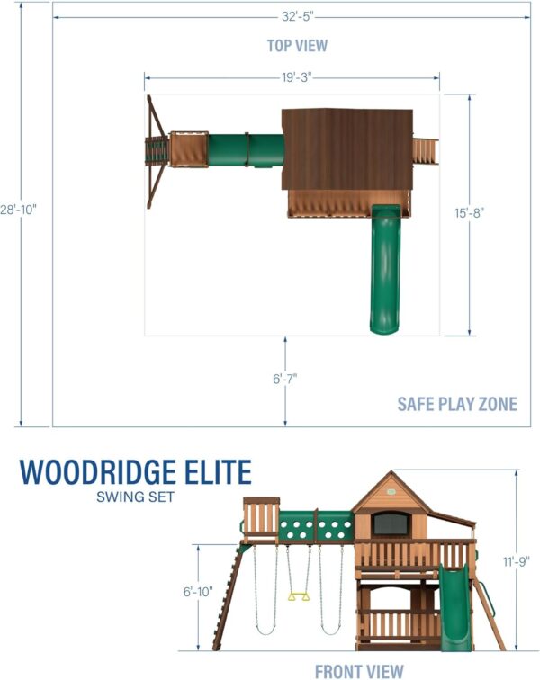 61GxYVaXdpL._AC_SL1500_ Backyard Discovery Woodridge Elite Cedar Swing Set/Playset - Image 5