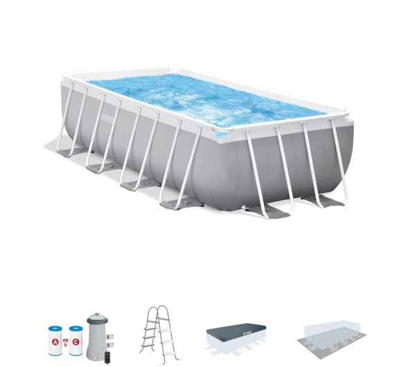 61NwiIJsuhL._AC_SL1500_ Intex Prism Frame 16' x 8' x 42' Rectangular Above Ground Pool Set - Image 7