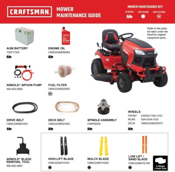 61rhqd4y63L._AC_ Craftsman T2200K 42-in 20 HP 725cc Hydrostatic Riding Mower - Image 8