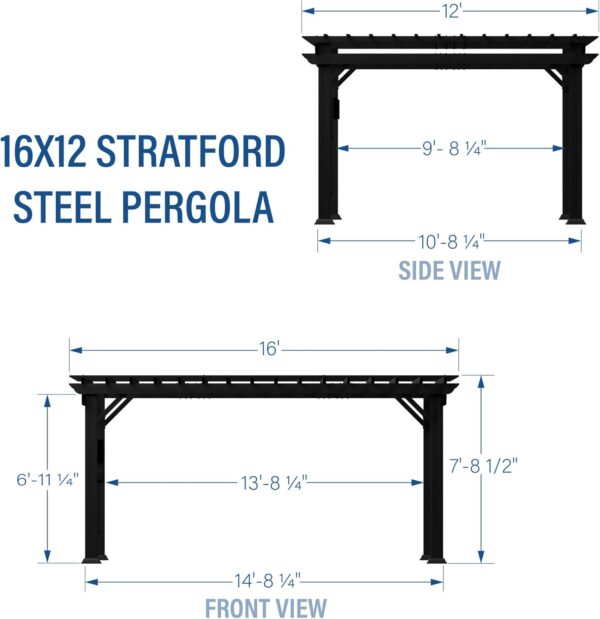 61vOEWrKE2L._AC_SL1500_ Stratford Traditional Steel Pergola - Image 5