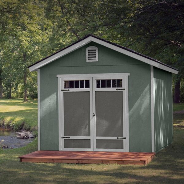 64970134 Heartland Asheville 10-ft x 12-ft Gable Style Wood Outdoor Storage Shed - Image 9